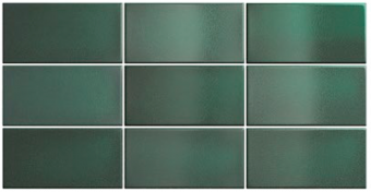 Плитка керамическая настенная 25033 CRACKLE Esmarald Green 7,5x15 см