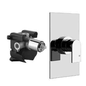 Комплект: GESSI Via Manzoni смеситель встраиваемый для душа на 1 выход + внутренняя часть, Chromo