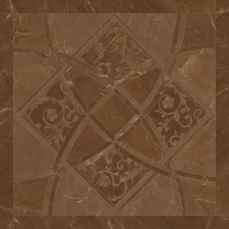 Гранит керамический 262533 EMOTE FONDO INTARSIO Pulpis Marrone RET. 78x78 см