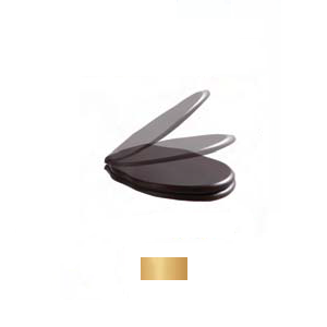 Сиденье с крышкой из массива ореха WINDSOR SoftClose Gold