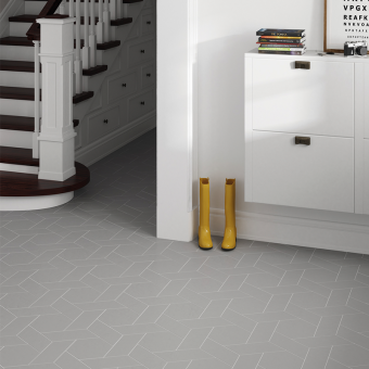 Плитка керамическая напольная 23200 CHEVRON Gris Mate LEFT 9х20,5 см