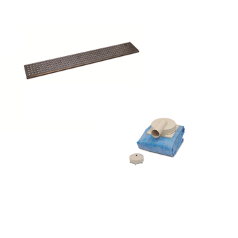 Комплект: BUTECH трап душевой + решётка Squаred сталь 80 x9,3 см