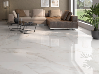 Гранит керамический полированный MARBLES CR.APULIA Gold 75x150 см